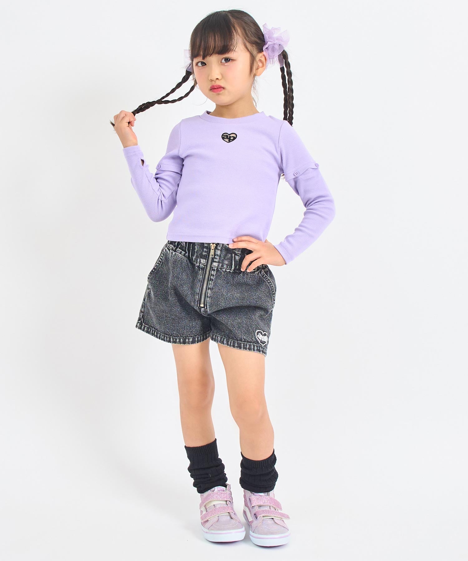 ラベンダー(110サイズ着用/身長：約112cm)