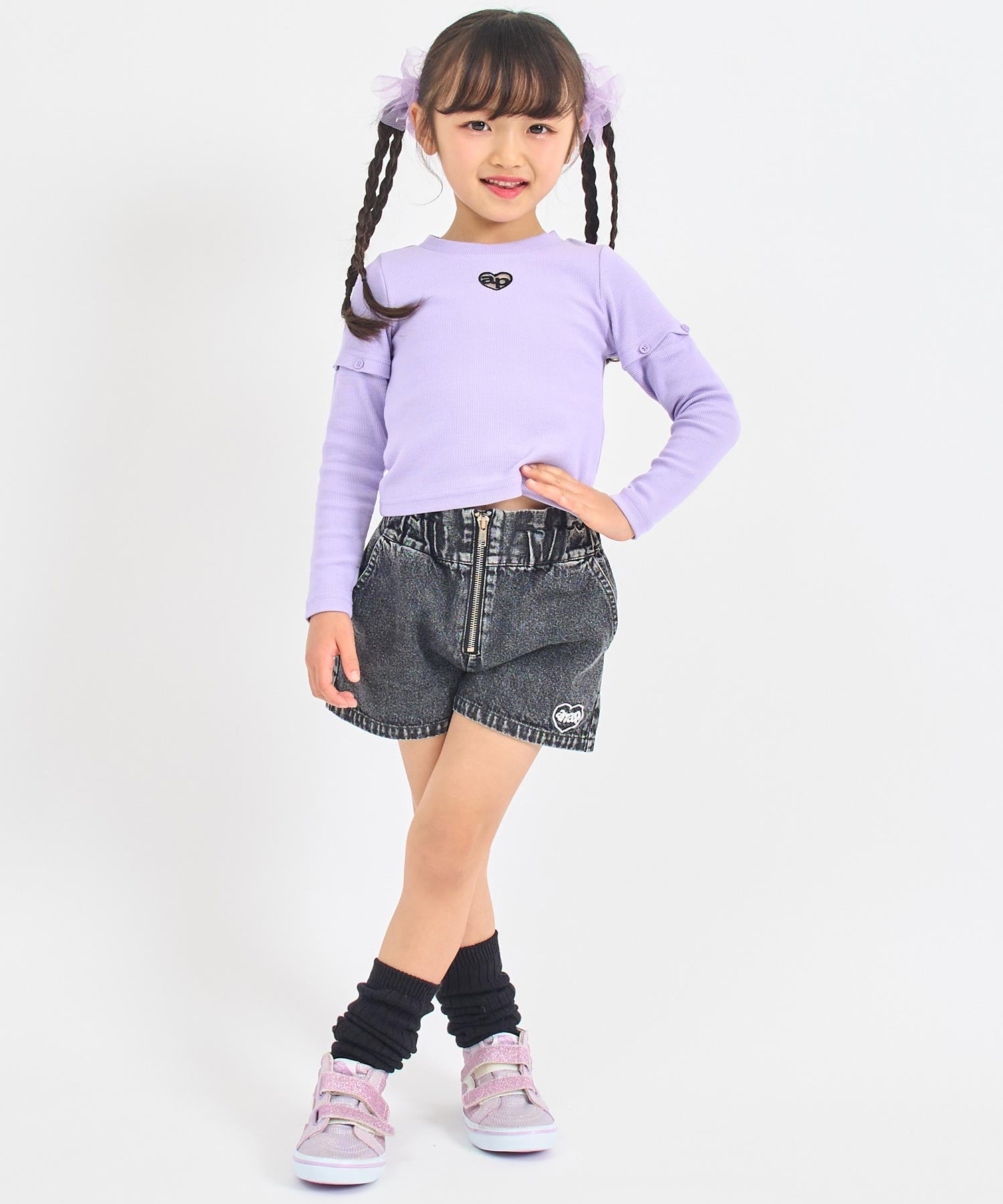 ラベンダー(110サイズ着用/身長：約112cm)