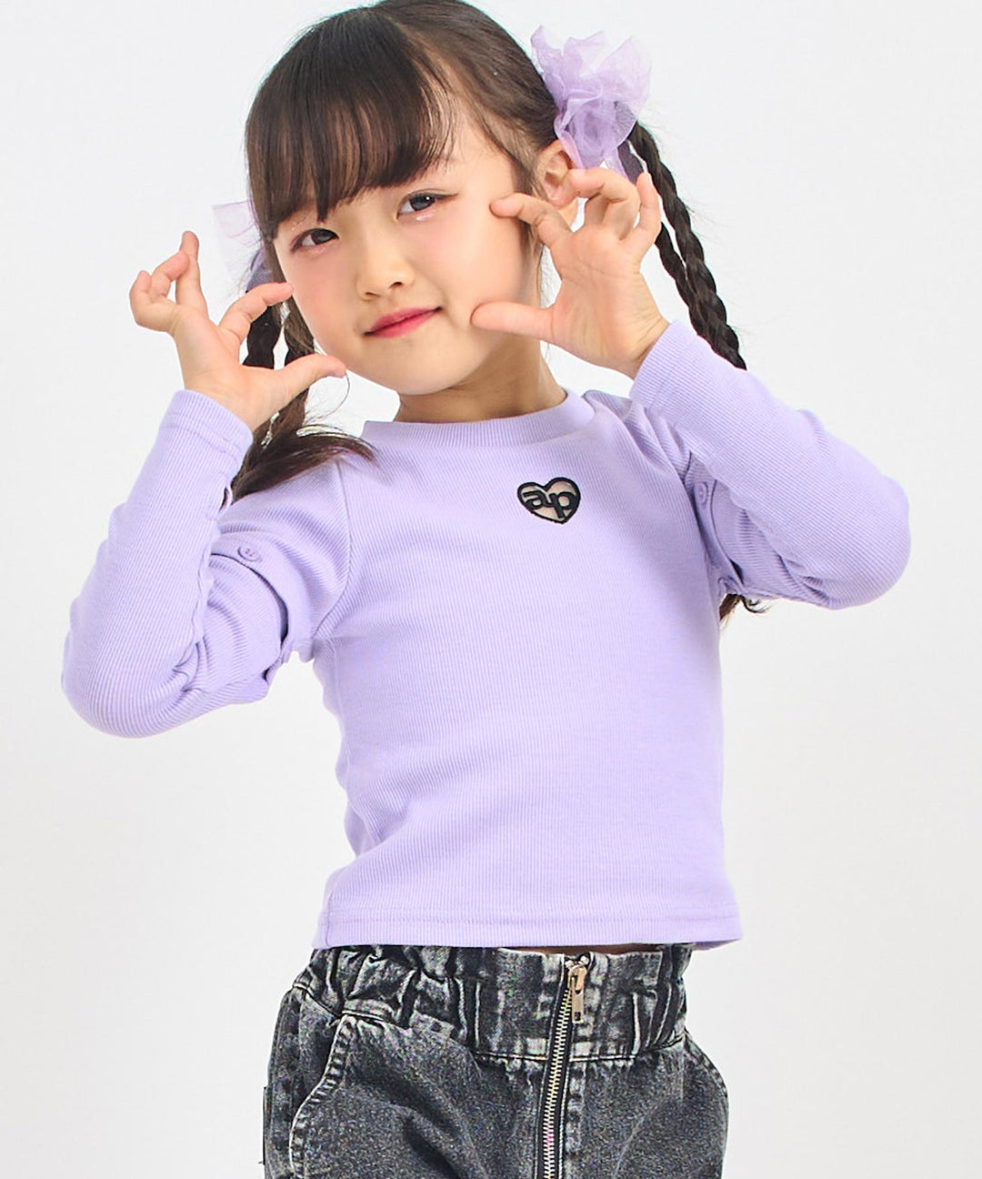 ラベンダー(110サイズ着用/身長：約112cm)