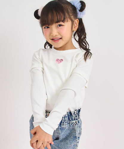 ホワイト(110サイズ着用/身長：約112cm)