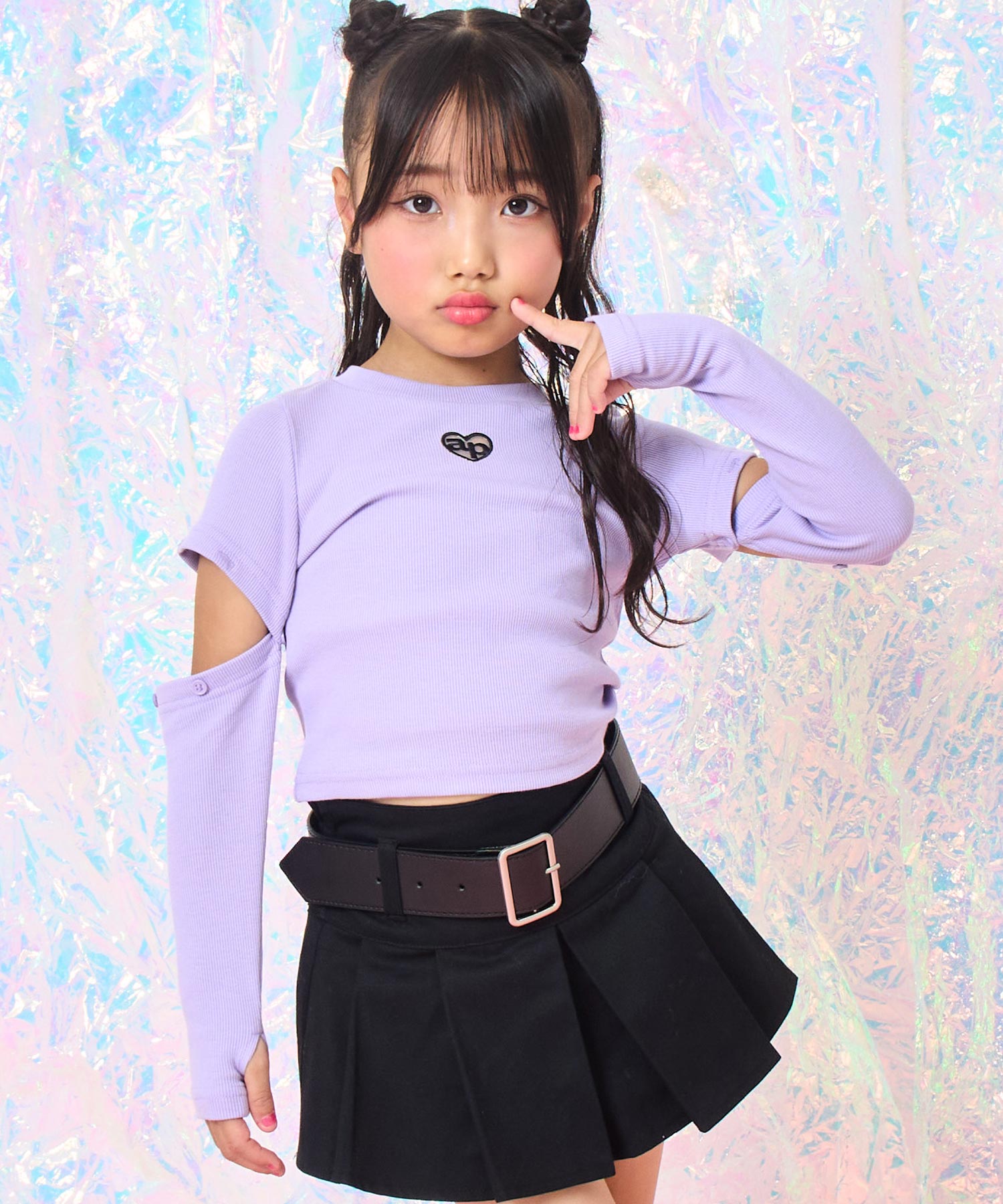 ラベンダー(110サイズ着用/身長：約115cm)