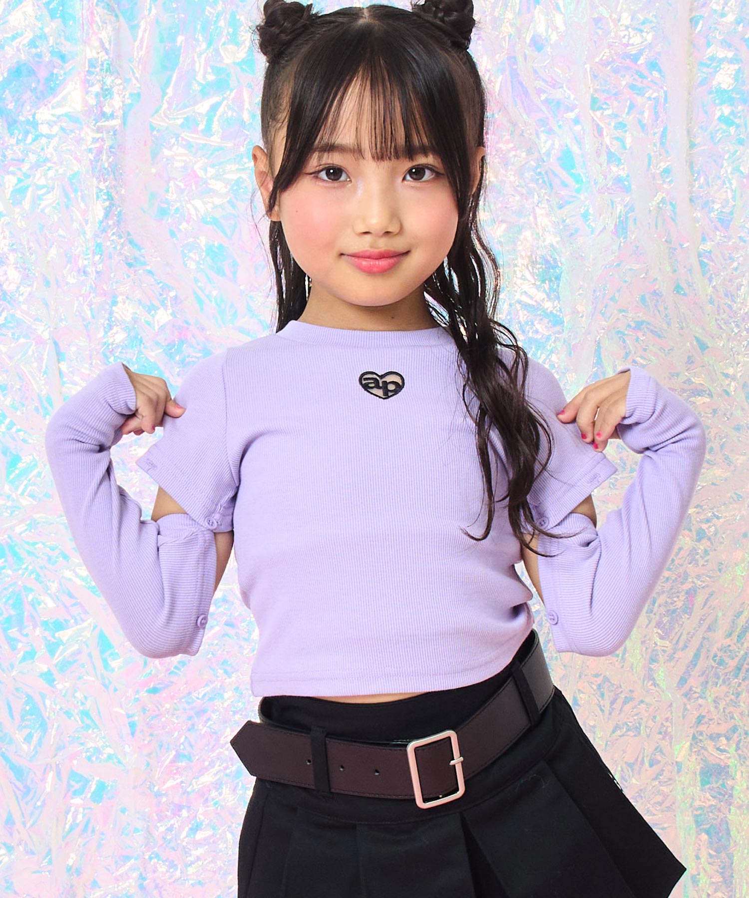 ラベンダー(110サイズ着用/身長：約115cm)