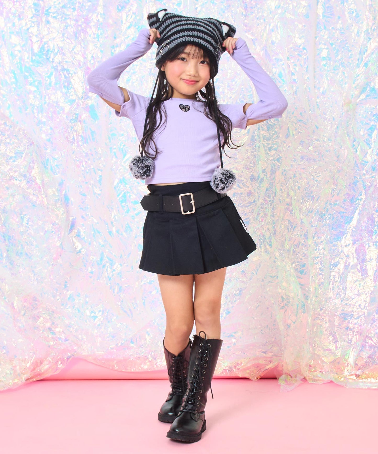 ラベンダー(110サイズ着用/身長：約115cm)