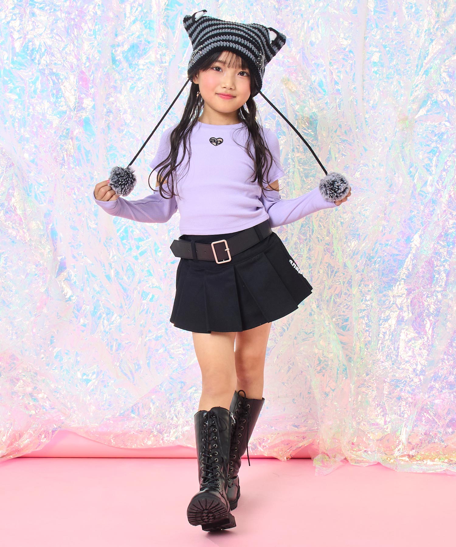 ラベンダー(110サイズ着用/身長：約115cm)