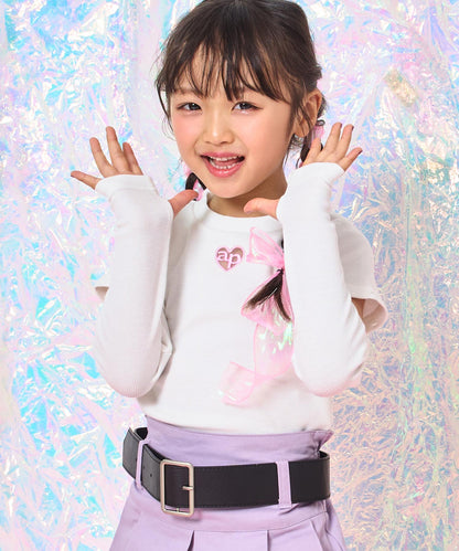 ホワイト(110サイズ着用/身長：約113cm)