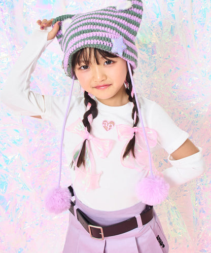 ホワイト(110サイズ着用/身長：約113cm)