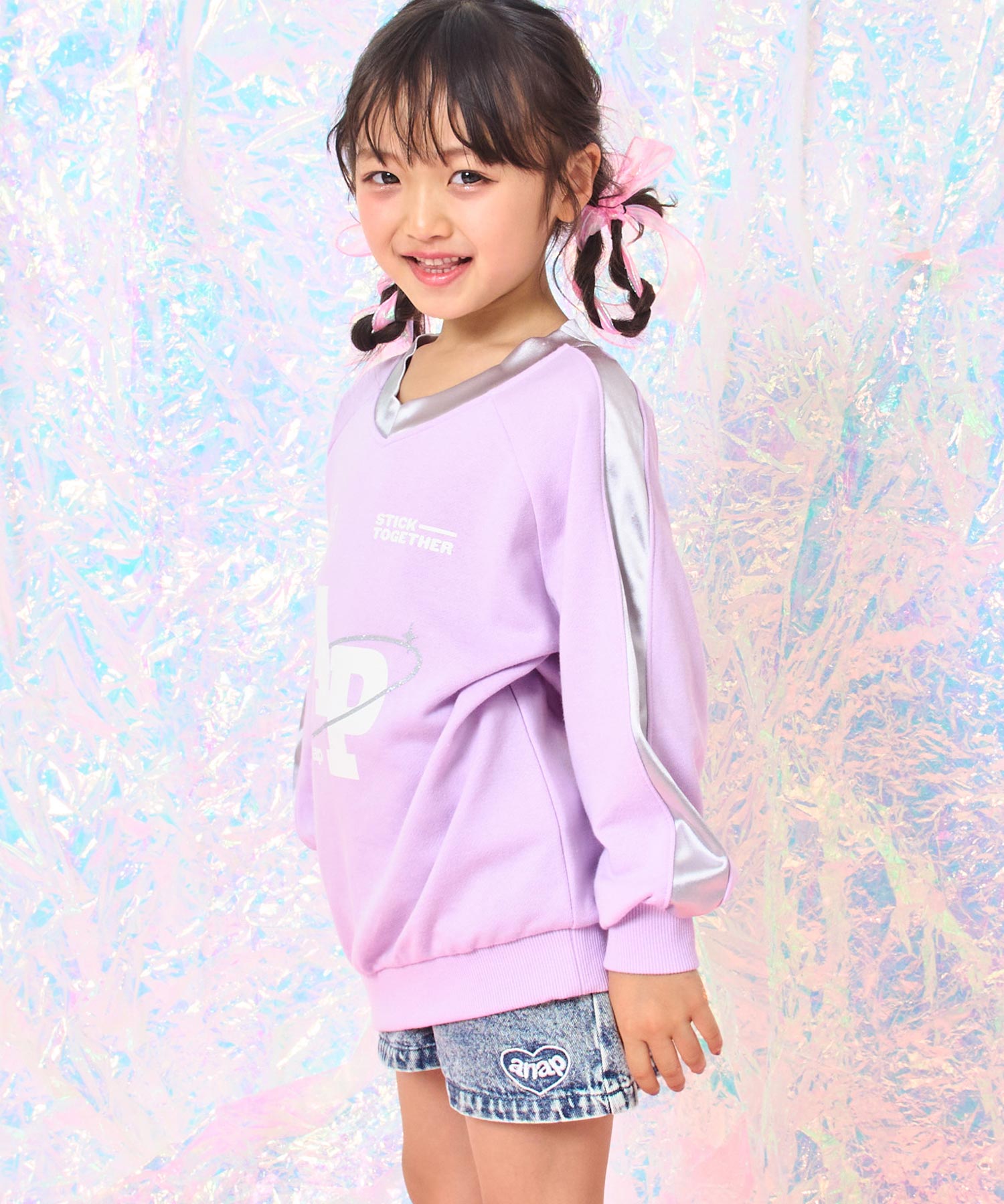 ラベンダー(110サイズ着用/身長：約112cm)