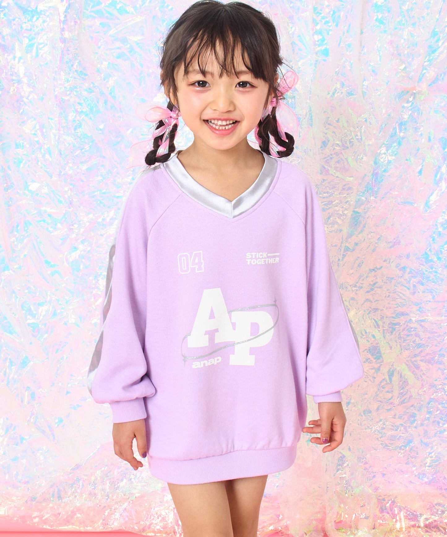 ラベンダー(110サイズ着用/身長：約112cm)