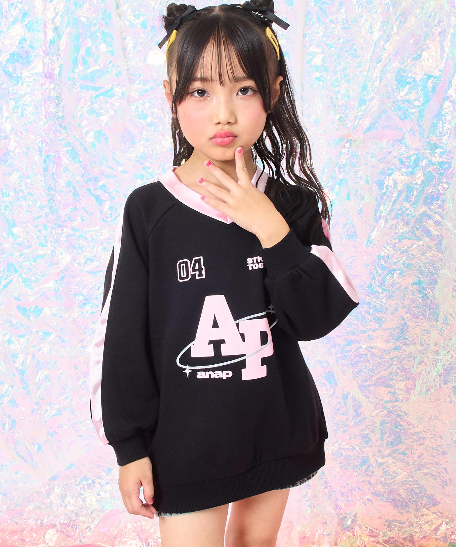 ブラック(110サイズ着用/身長：約115cm)