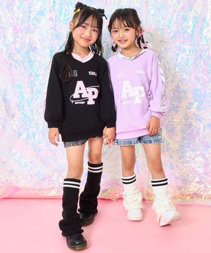 ブラック(110サイズ着用/身長：約115cm)、ラベンダー(110サイズ着用/身長：約112cm)