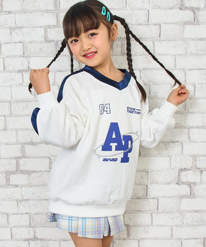 ホワイト(110サイズ着用/身長：約112cm)