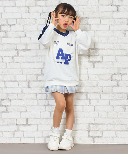 ホワイト(110サイズ着用/身長：約112cm)