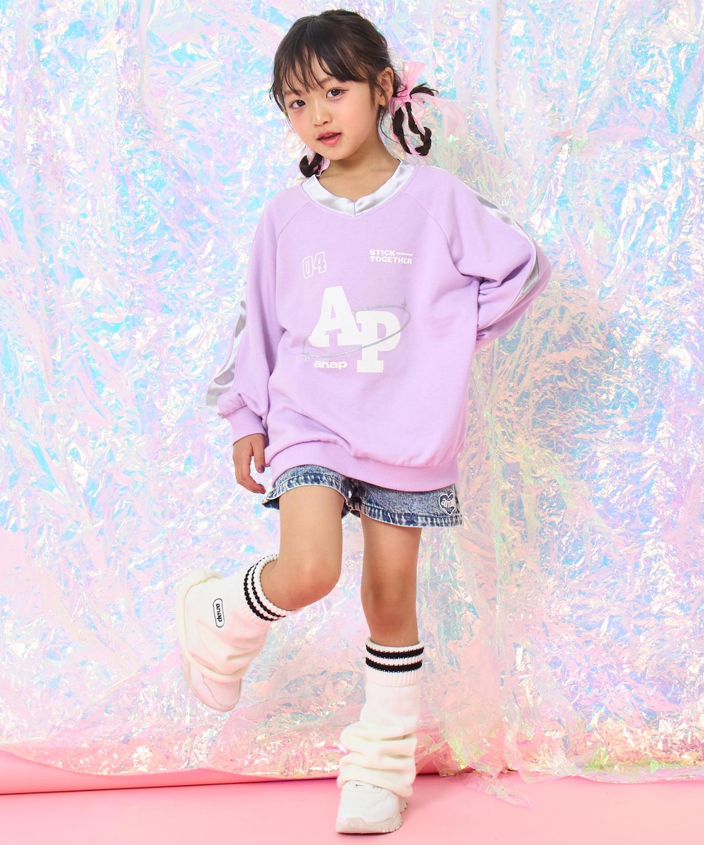 ラベンダー(110サイズ着用/身長：約112cm)