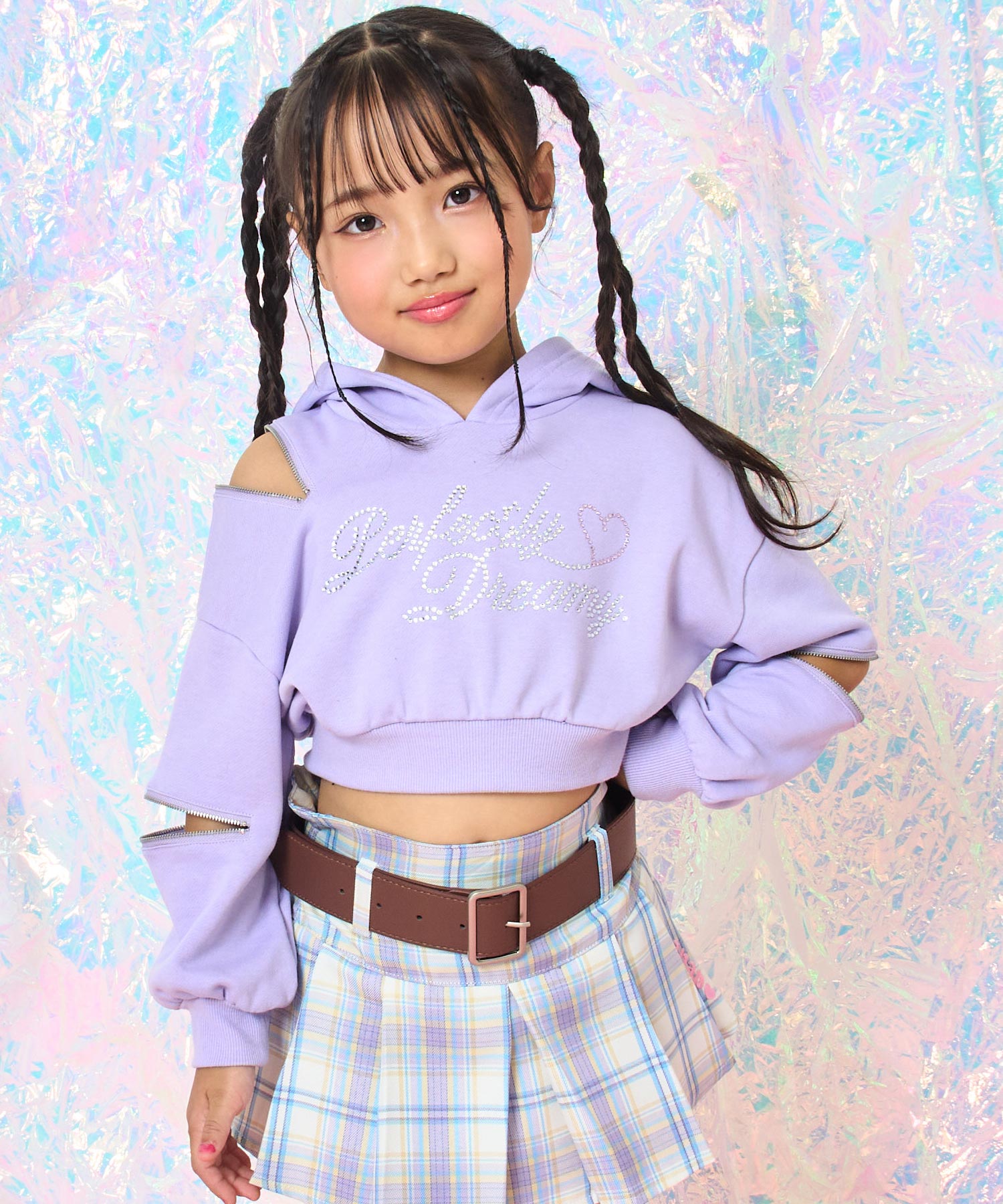 ラベンダー(110サイズ着用/身長：約115cm)