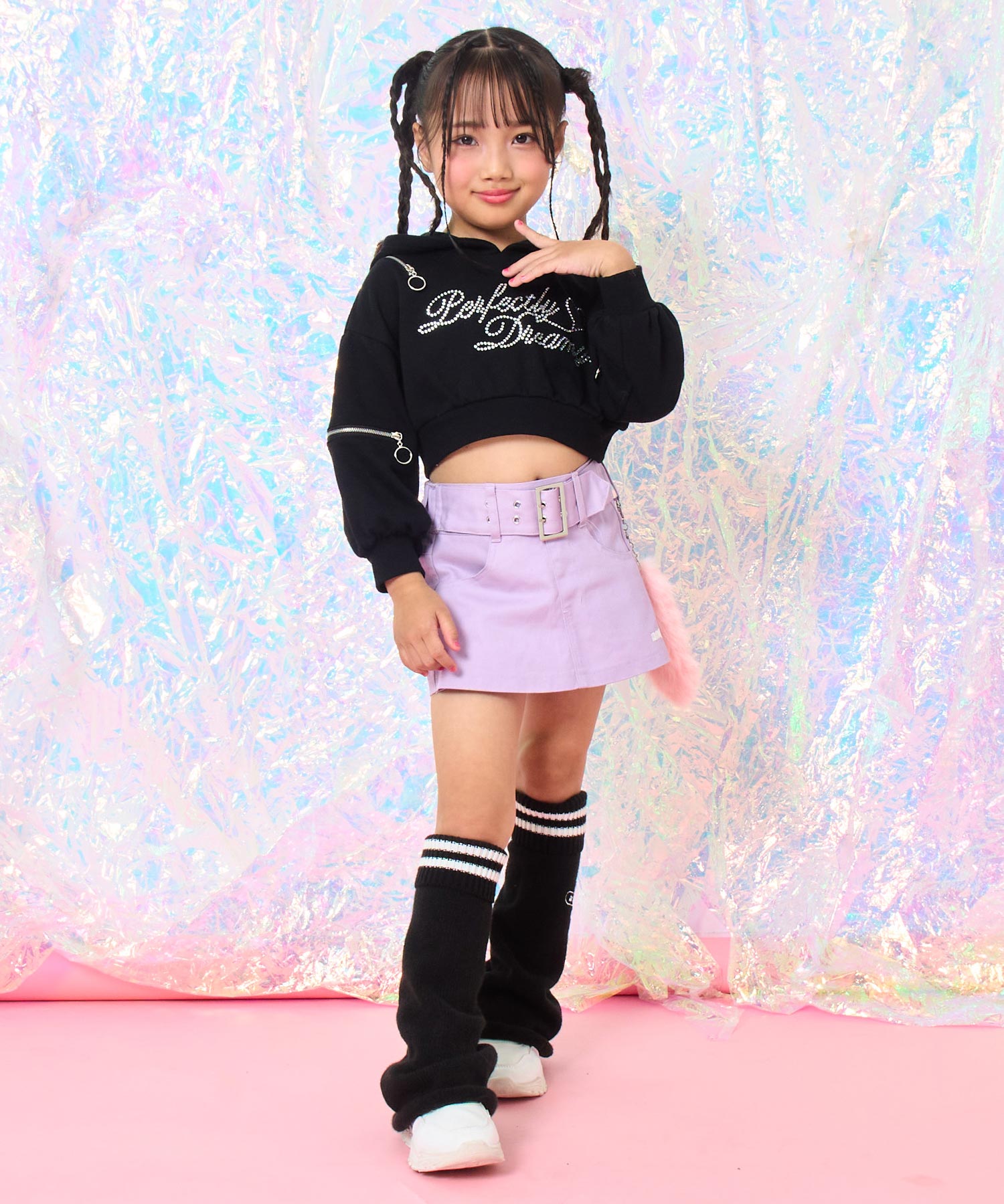 ブラック(110サイズ着用/身長：約115cm)