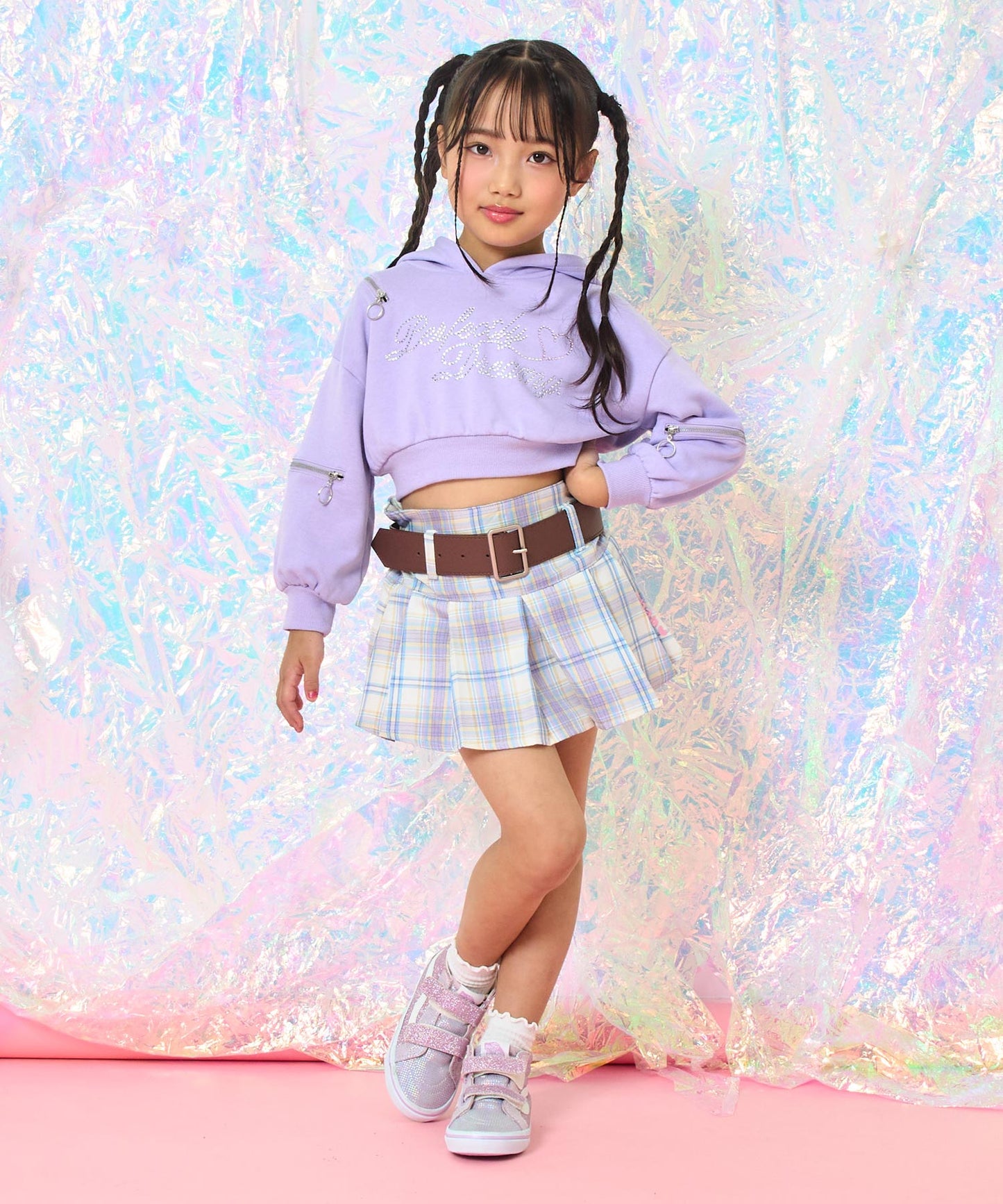 ラベンダー(110サイズ着用/身長：約115cm)