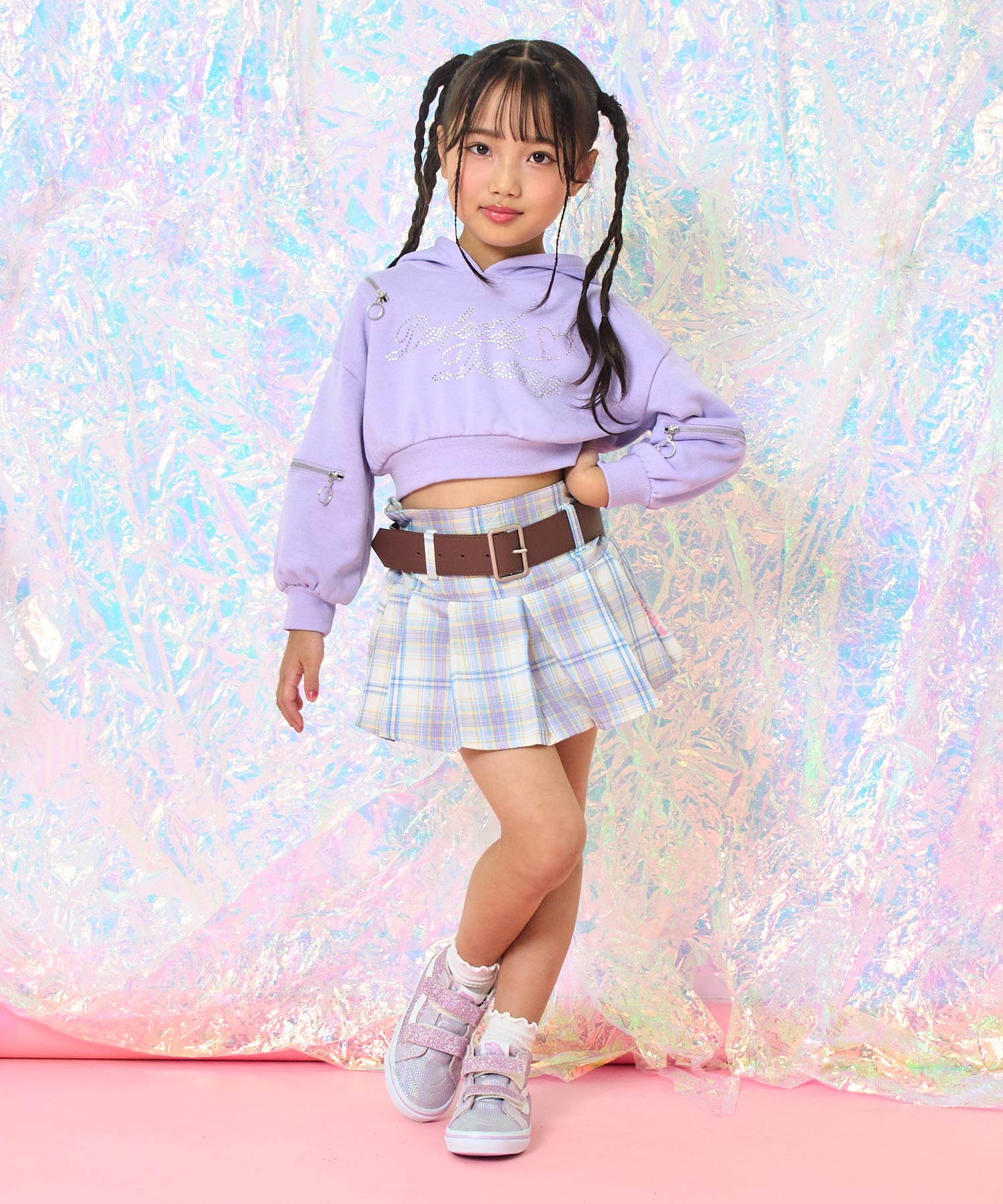 ラベンダー(110サイズ着用/身長：約115cm)