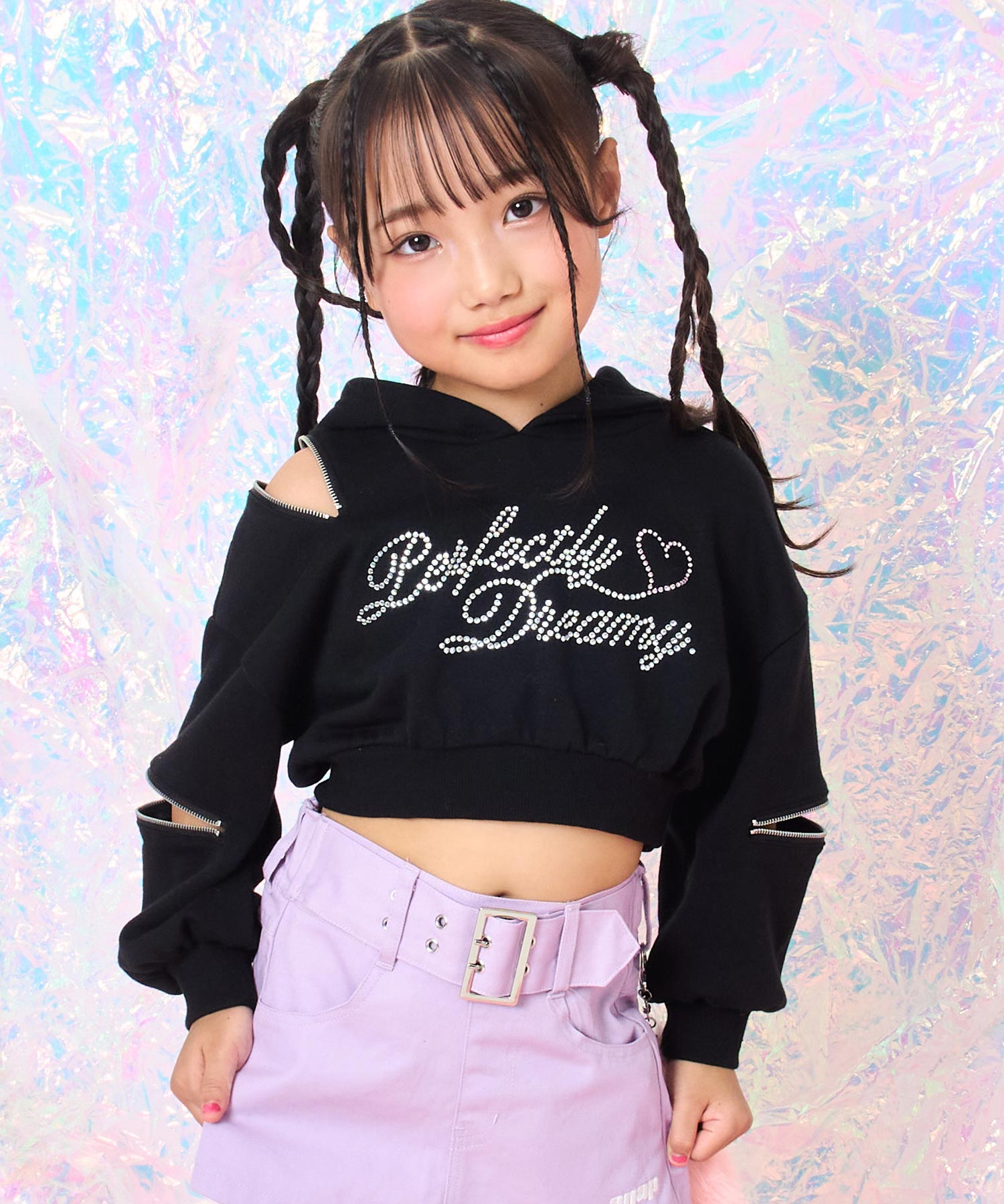 ブラック(110サイズ着用/身長：約115cm)