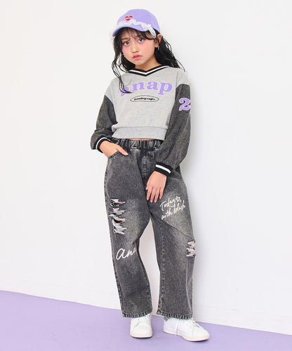 ライトグレー(120サイズ着用/身長：約128cm)