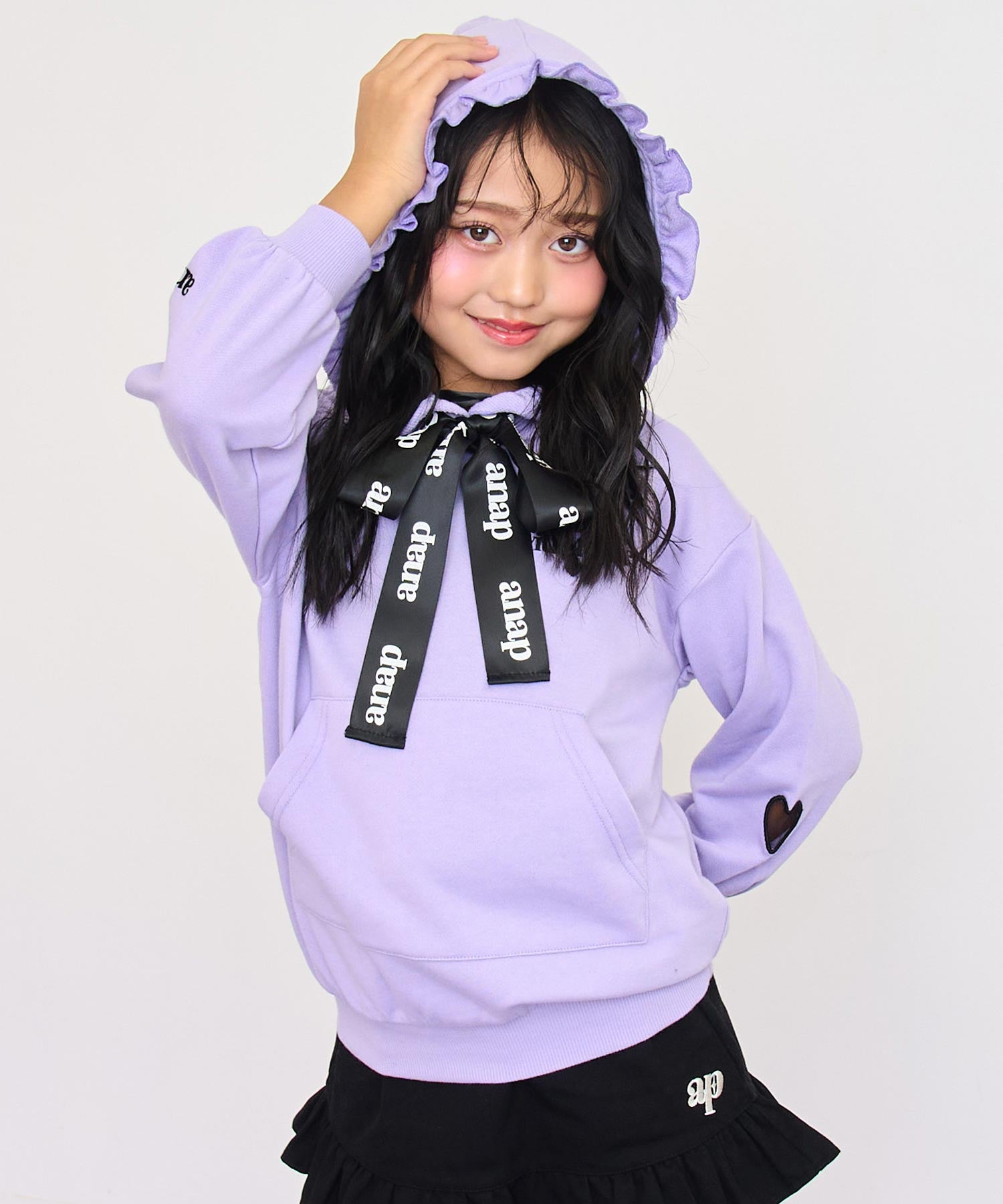 ラベンダー(120サイズ着用/身長：約128cm)