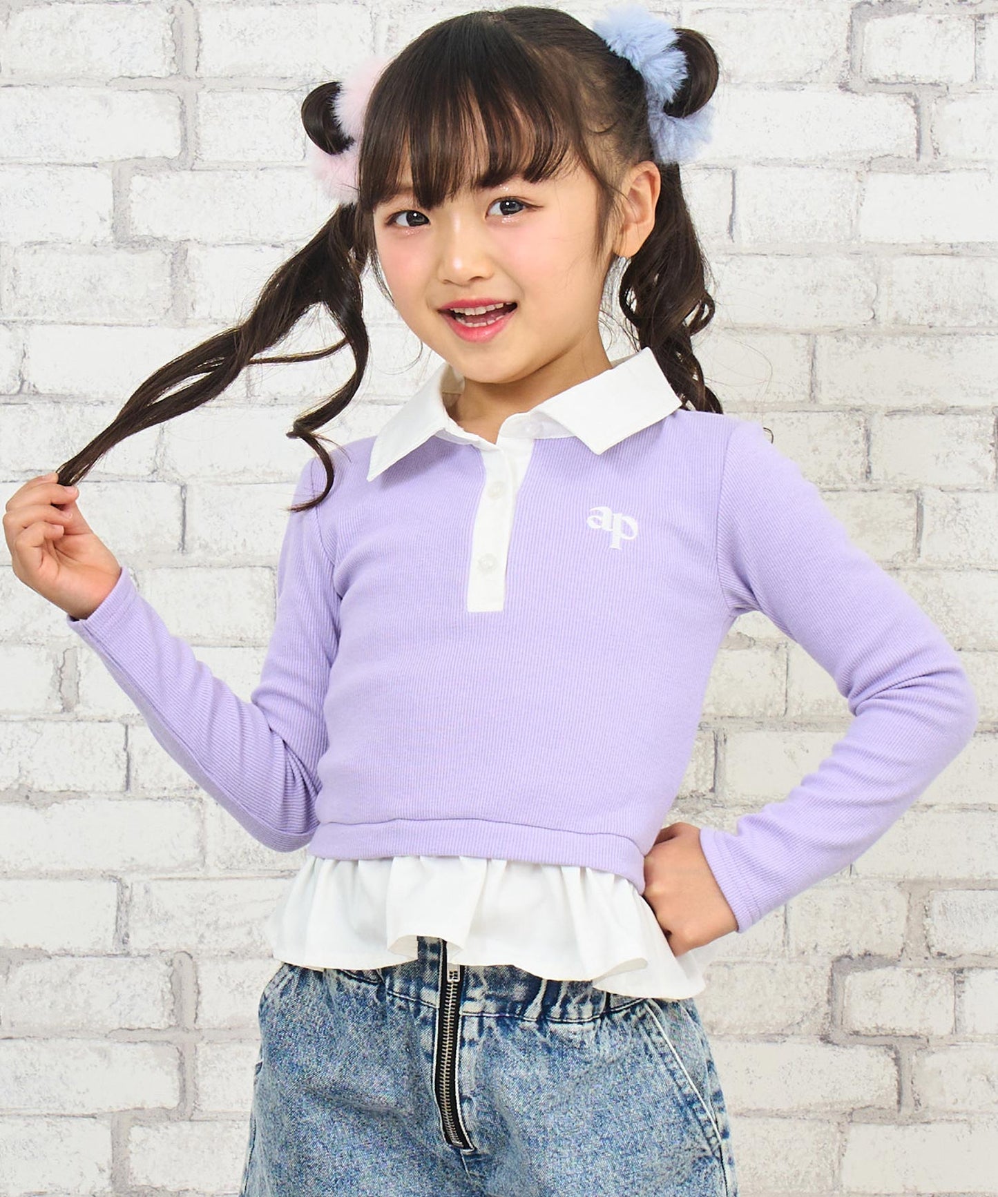 ラベンダー(110サイズ着用/身長：約113cm)