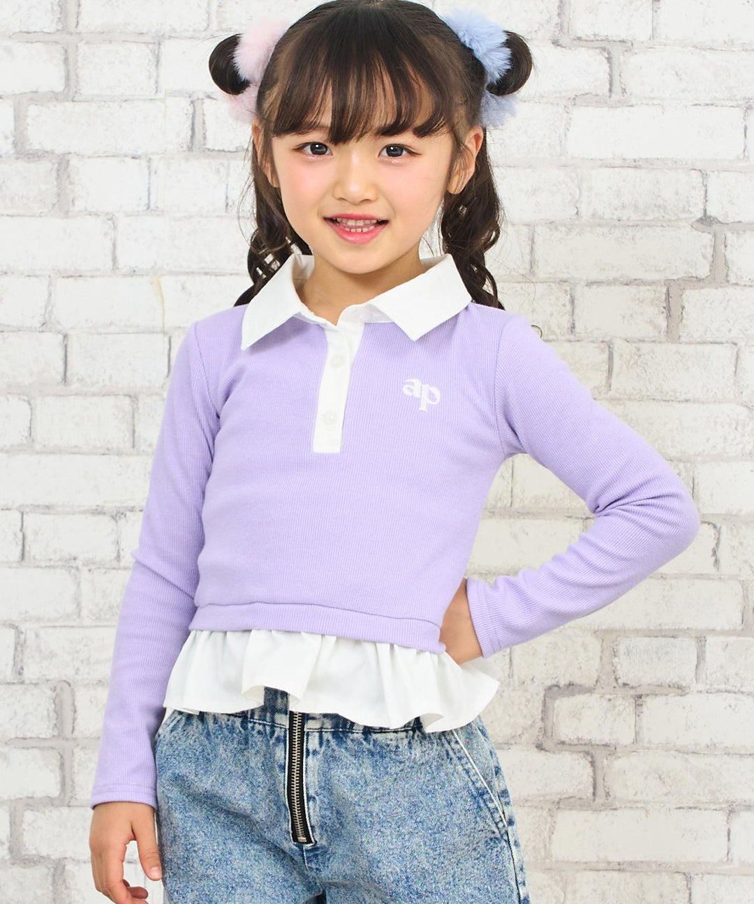 ラベンダー(110サイズ着用/身長：約113cm)