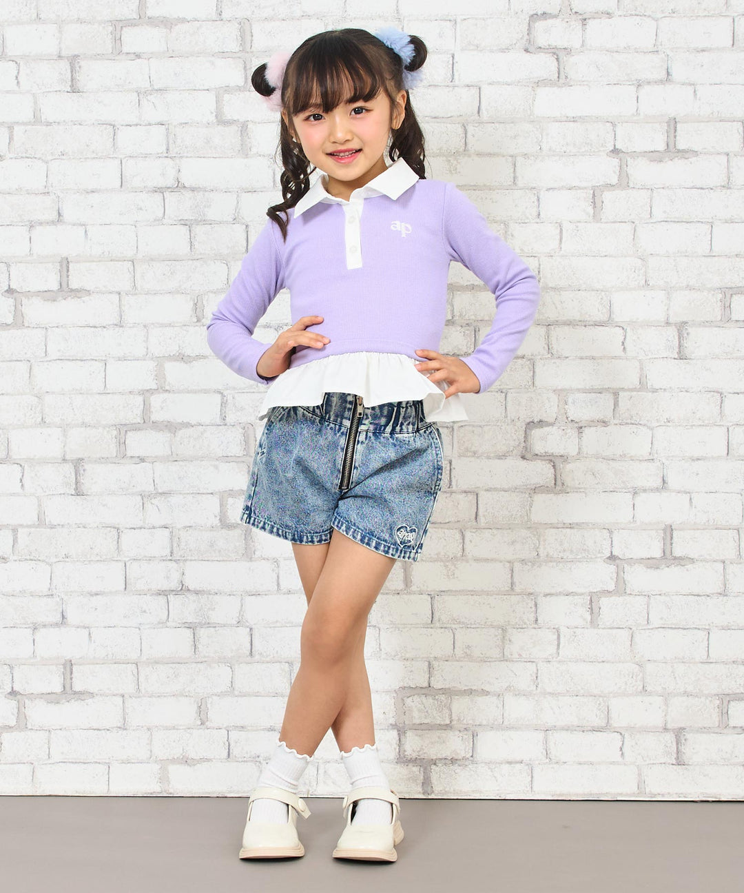 ラベンダー(110サイズ着用/身長：約113cm)