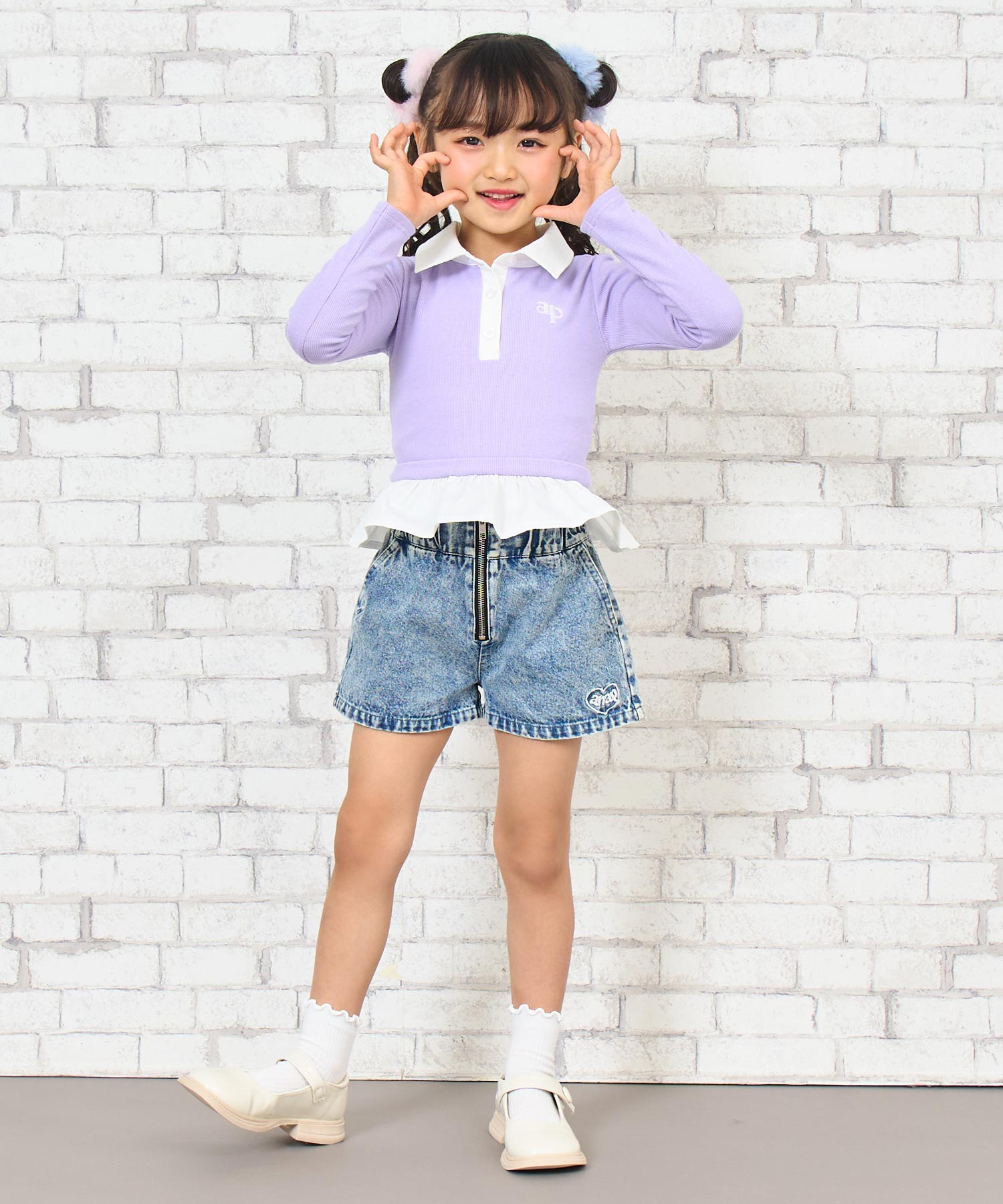 ラベンダー(110サイズ着用/身長：約113cm)