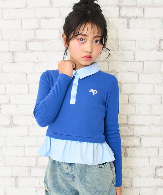 シャツ レイヤード フリル トップス 423-3547