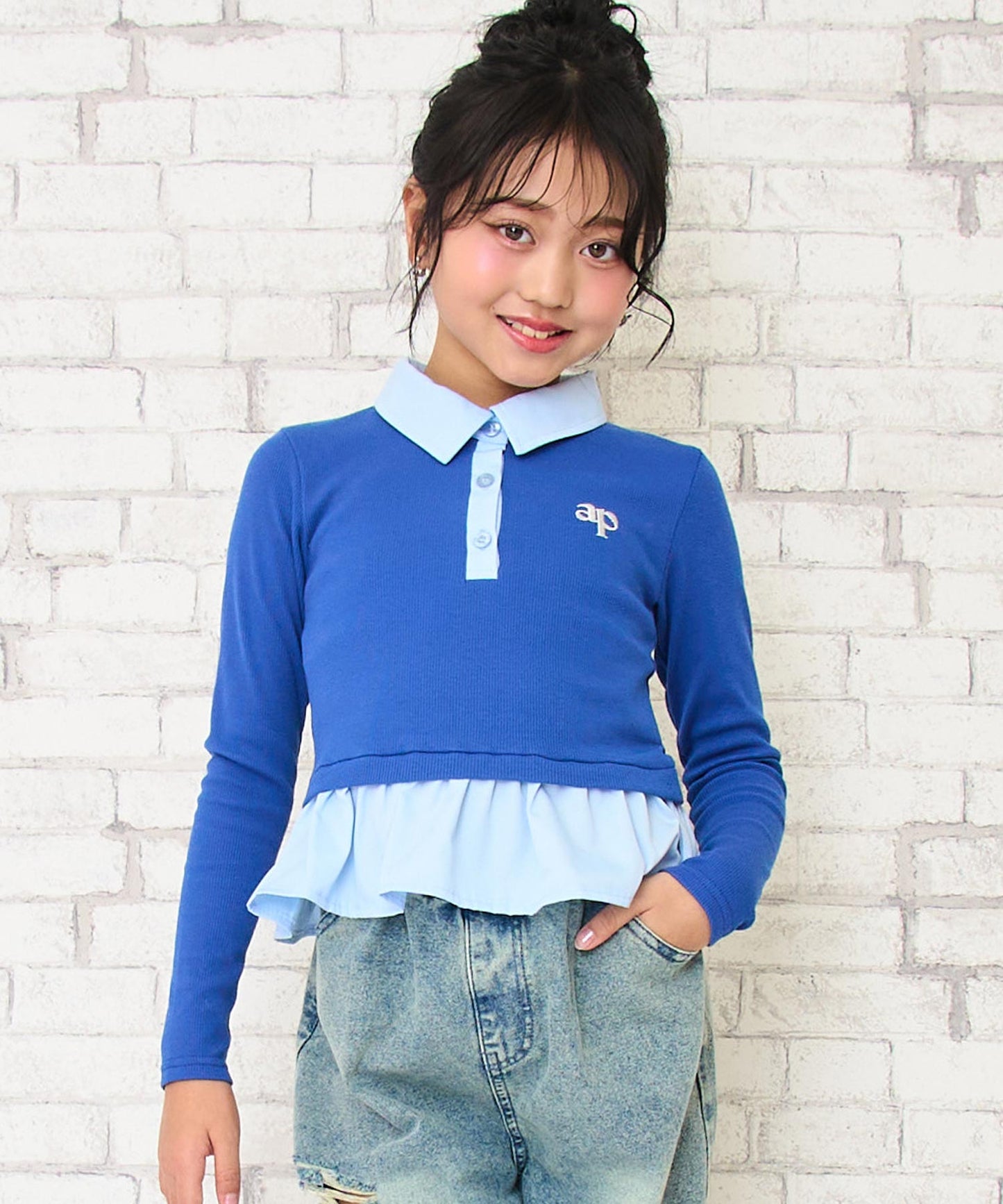 ネイビー(120サイズ着用/身長：約128cm)