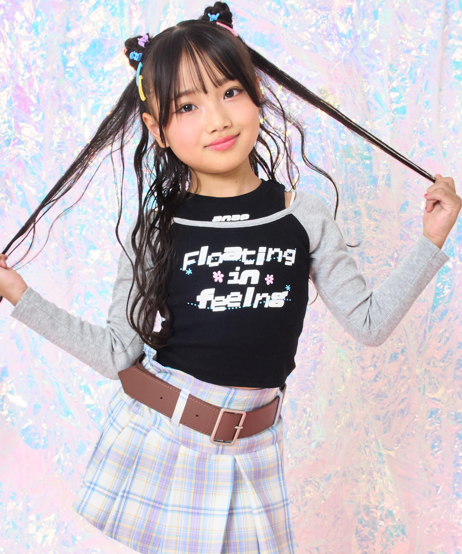 ブラック(110サイズ着用/身長：約115cm)