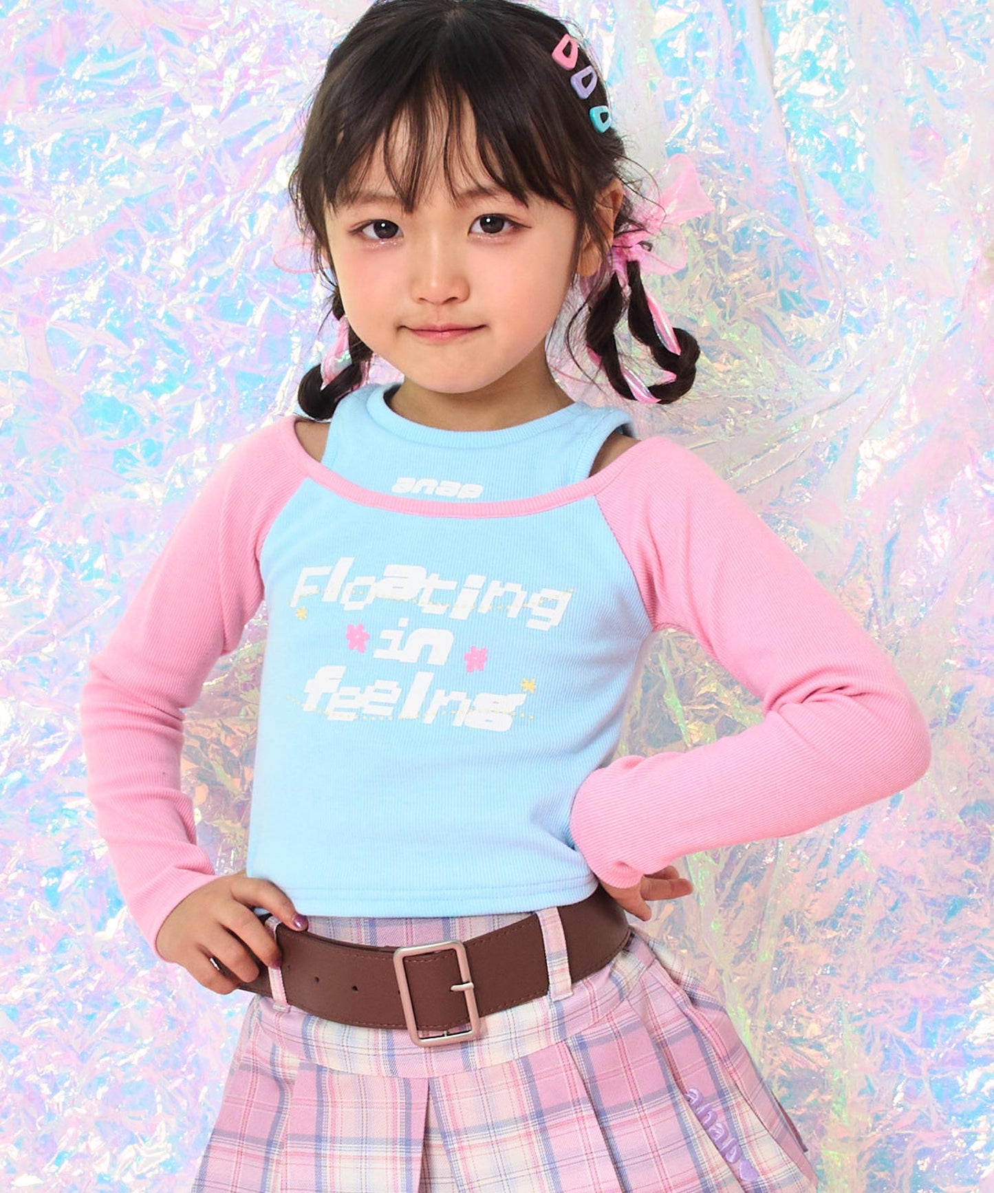 ライトブルー(110サイズ着用/身長：約113cm)