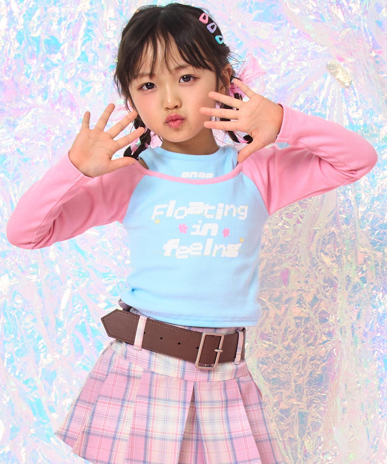 ライトブルー(110サイズ着用/身長：約113cm)