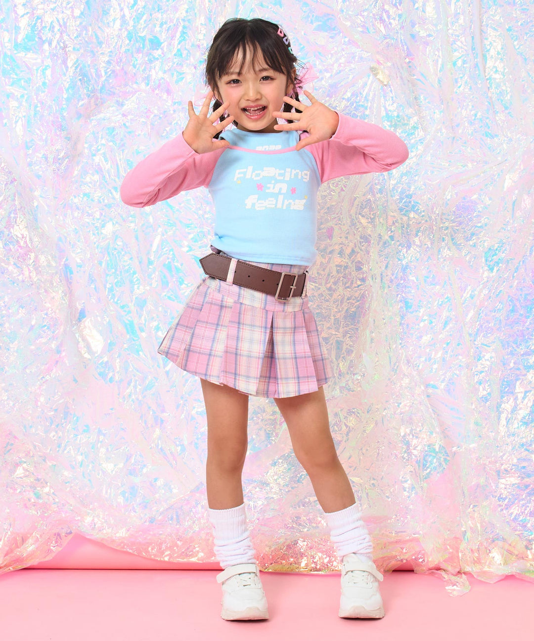 ライトブルー(110サイズ着用/身長：約113cm)