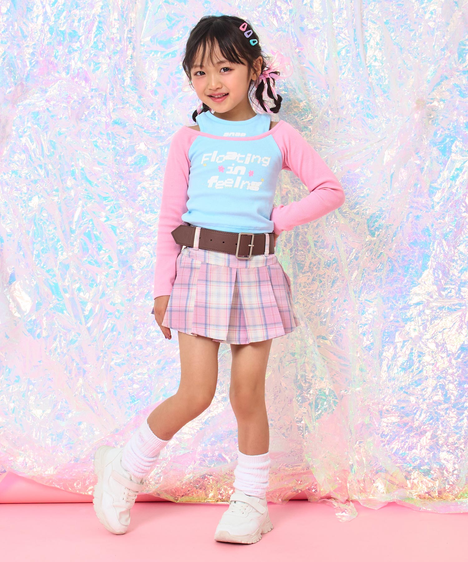 ライトブルー(110サイズ着用/身長：約113cm)