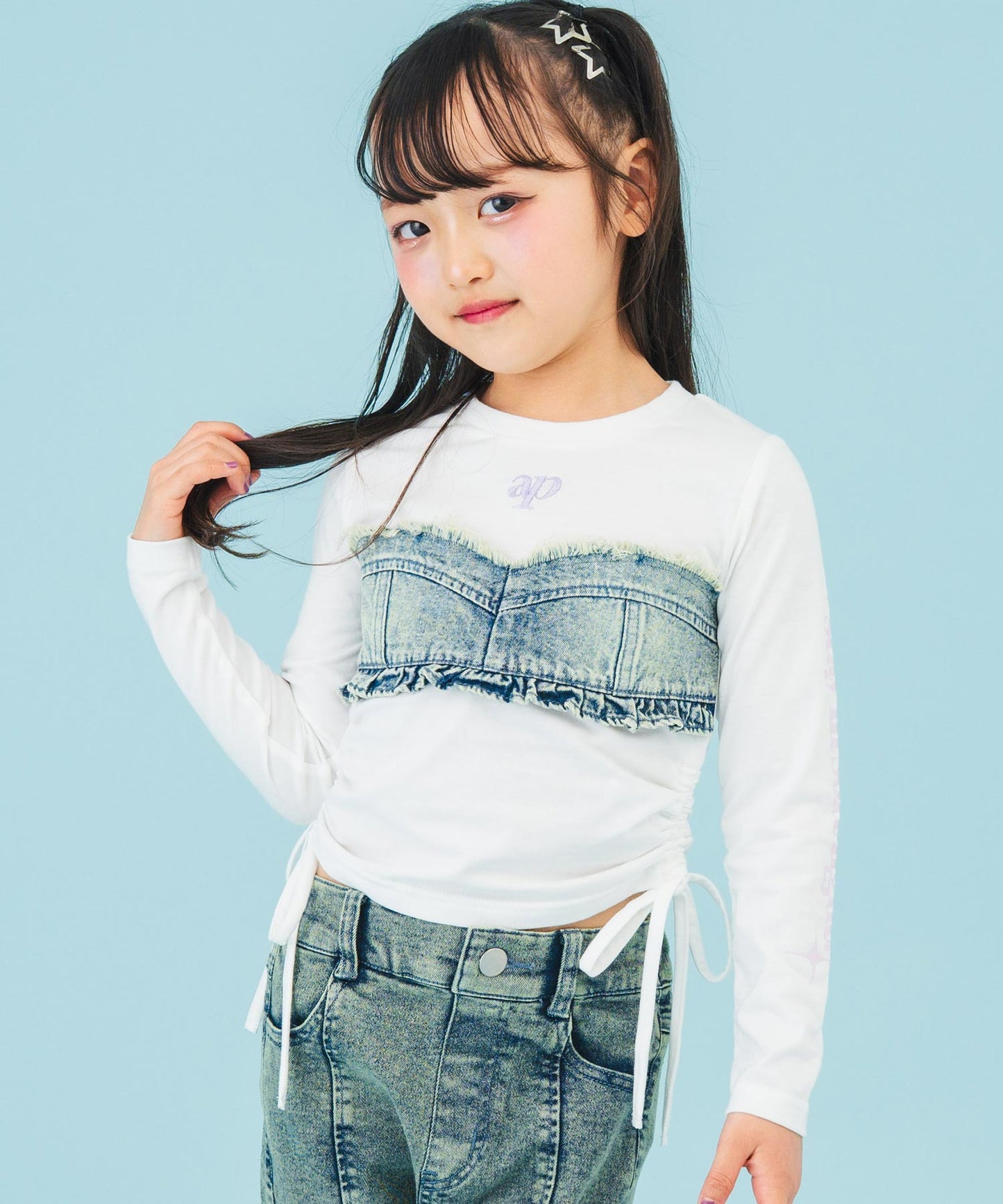 ブルー(110サイズ着用/身長：約113cm)