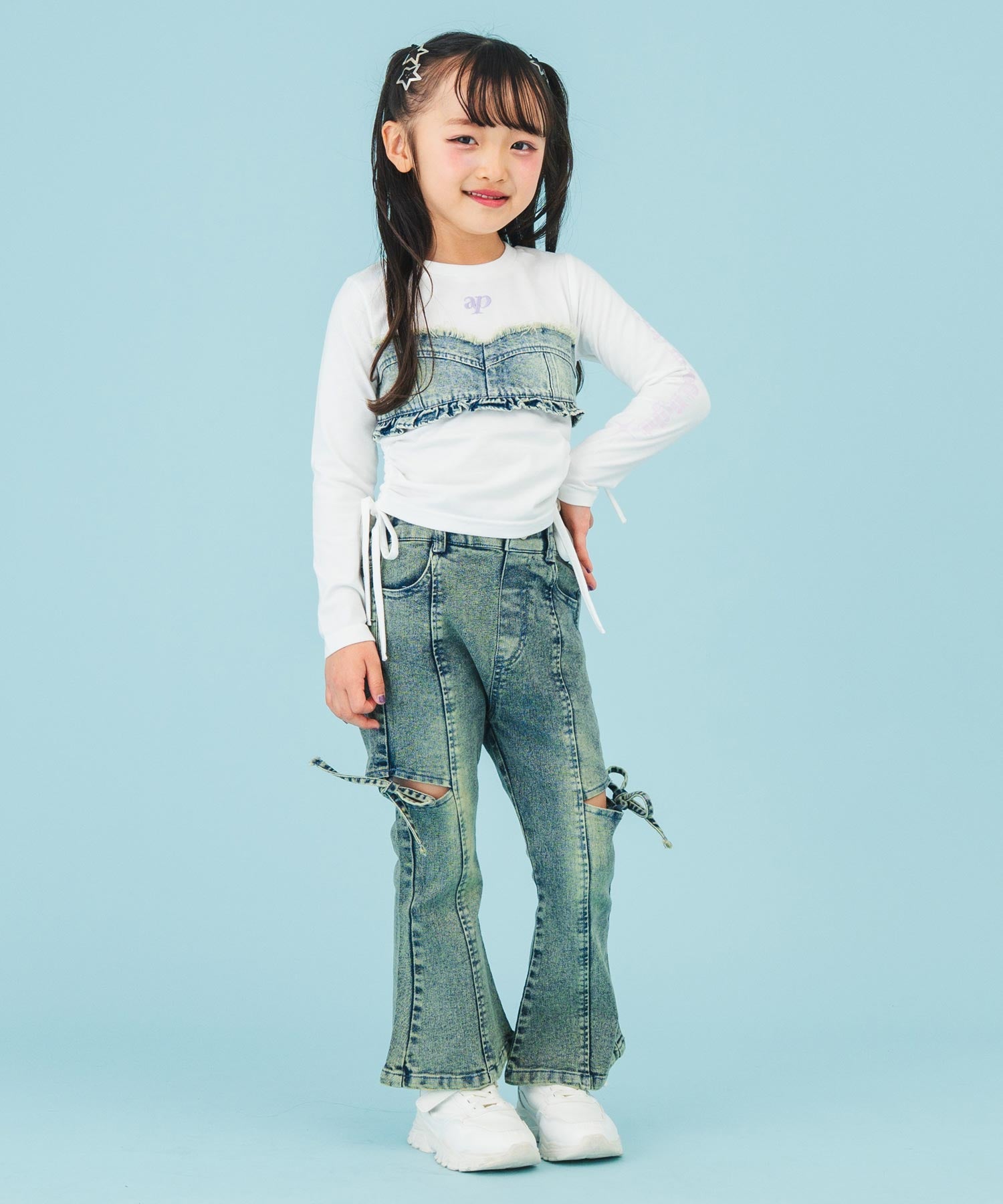 ブルー(110サイズ着用/身長：約113cm)