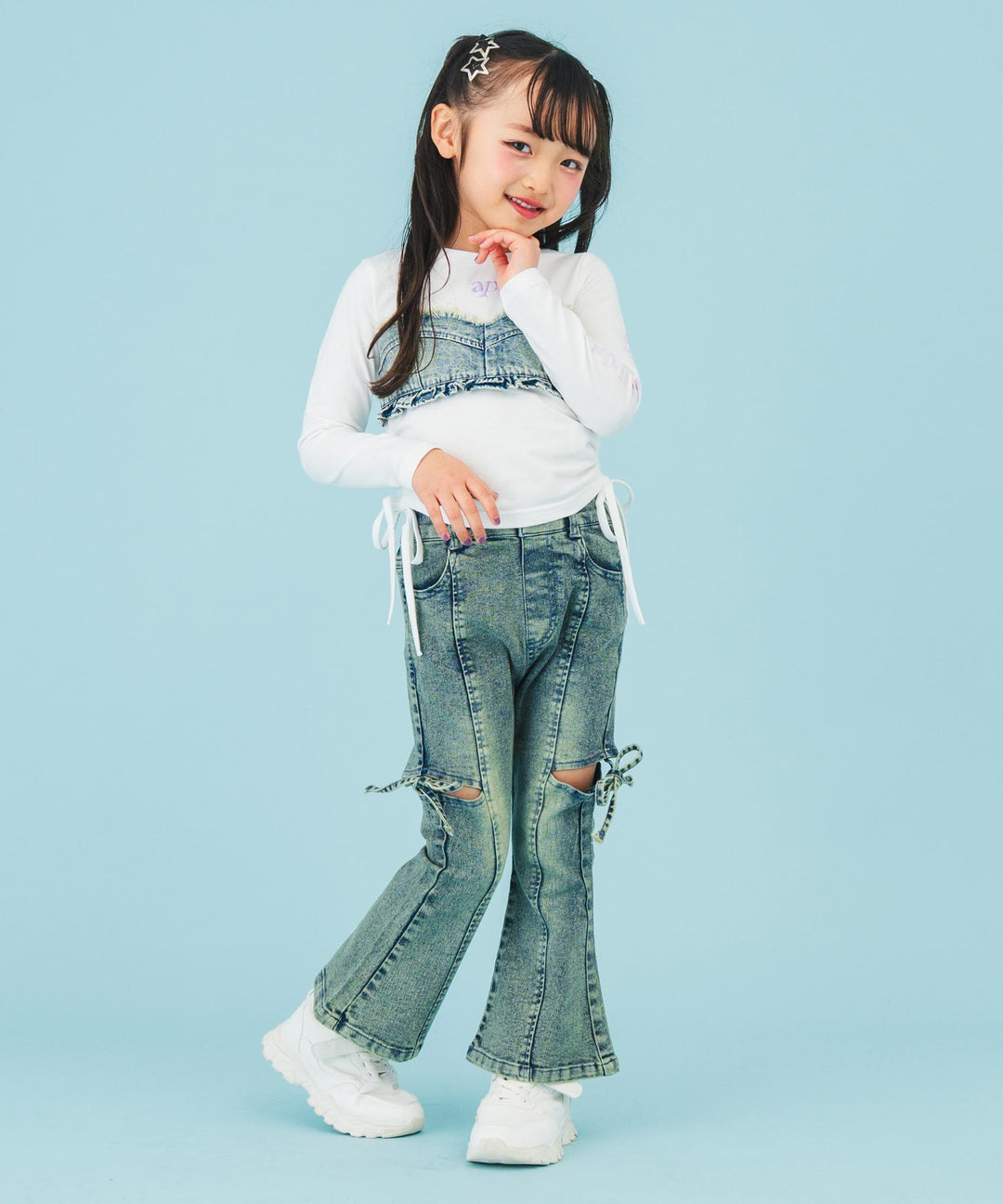 ブルー(110サイズ着用/身長：約113cm)