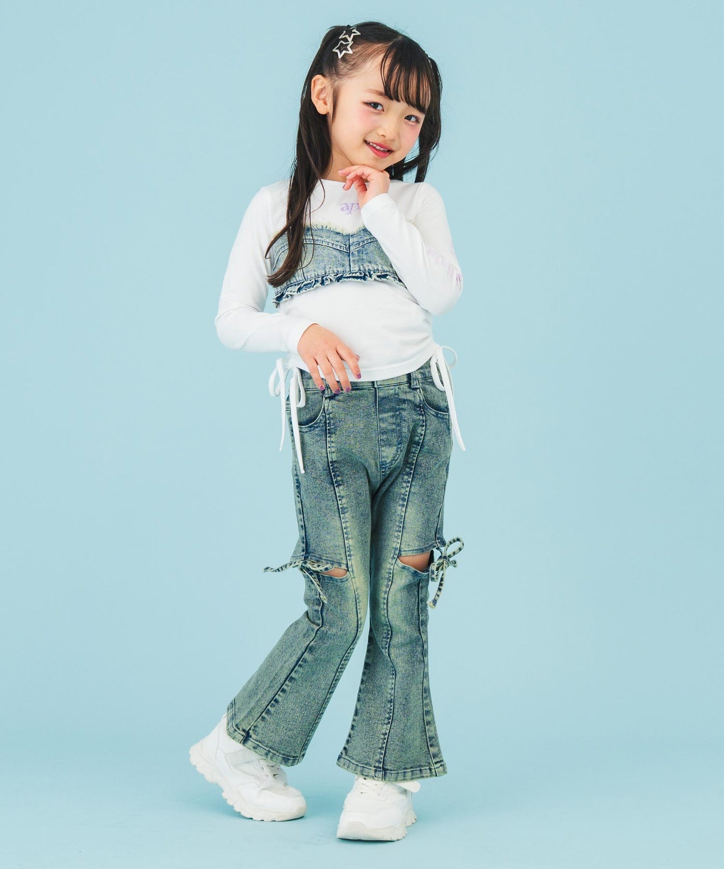 ブルー(110サイズ着用/身長：約113cm)