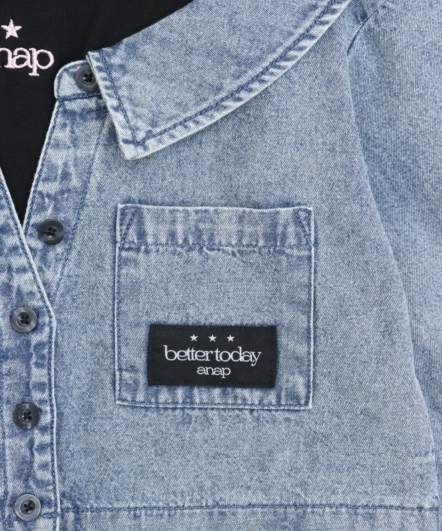 フェイクレイヤード シャツデザイン トップス 423-3564 – ANAP