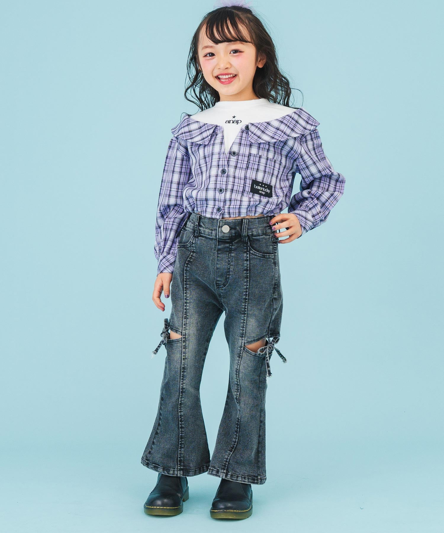 ラベンダー(110サイズ着用/身長：約113cm)