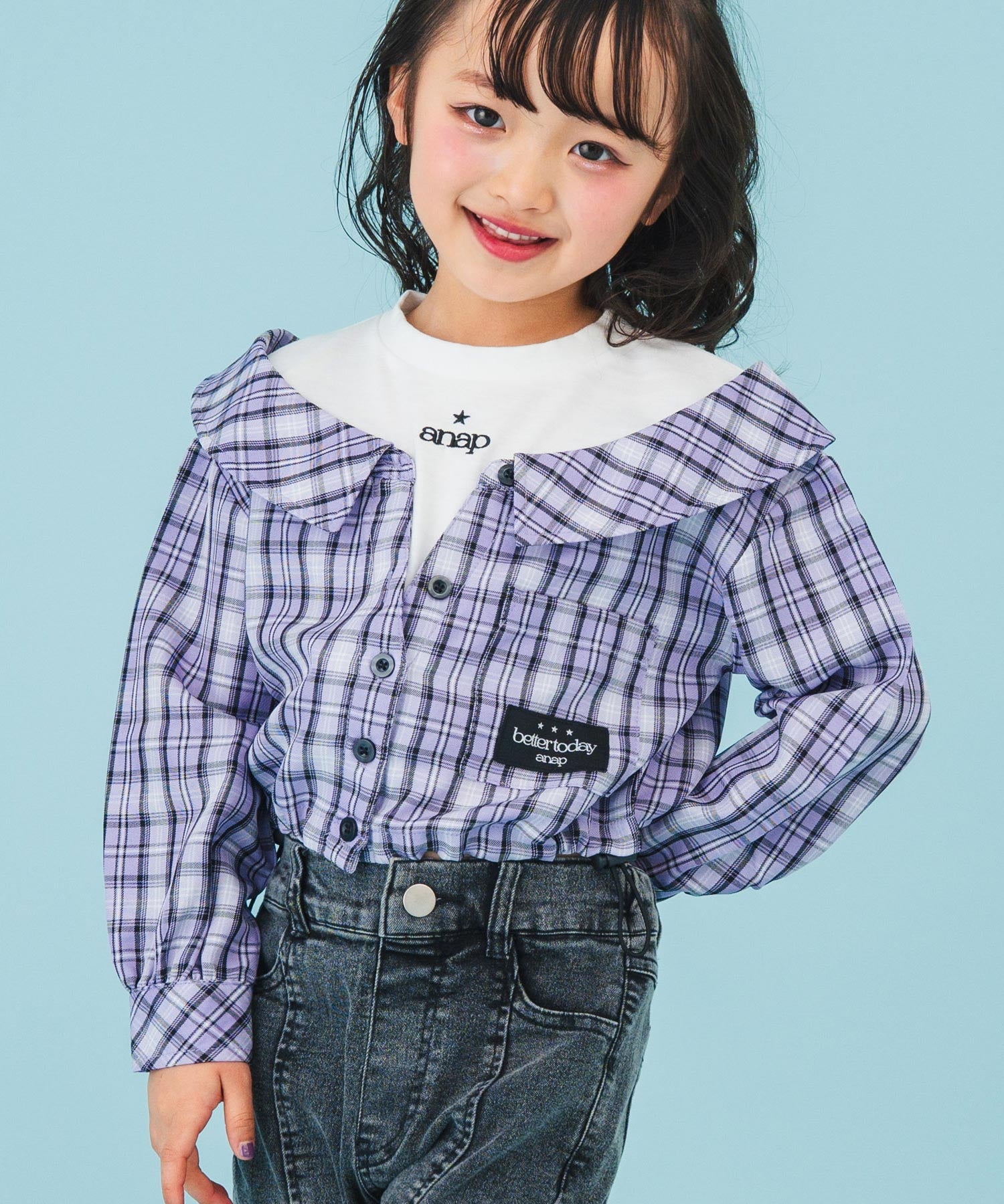 フェイクレイヤード シャツデザイン トップス 423-3564 – ANAP