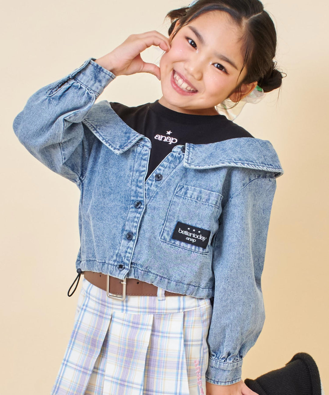 フェイクレイヤード シャツデザイン トップス 423-3564