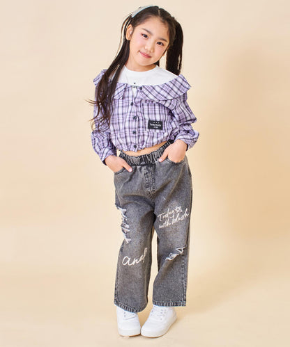 ラベンダー(120サイズ着用/身長：約123cm)