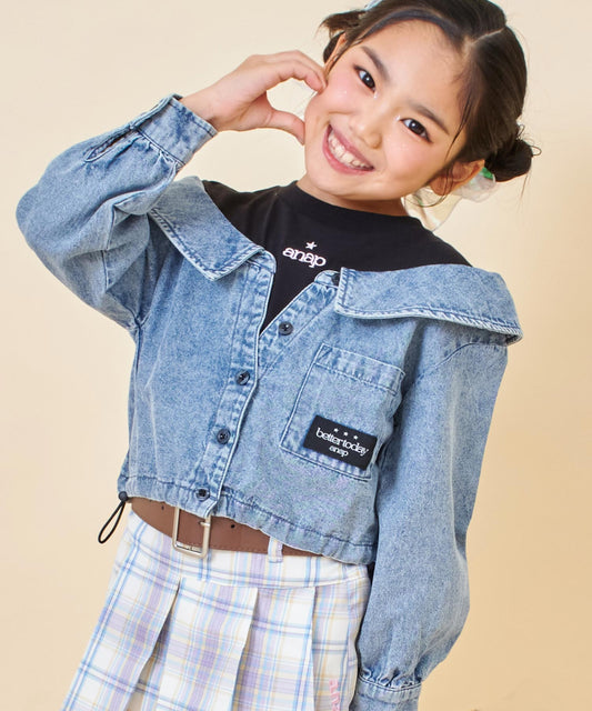 フェイクレイヤード シャツデザイン トップス 423-3564