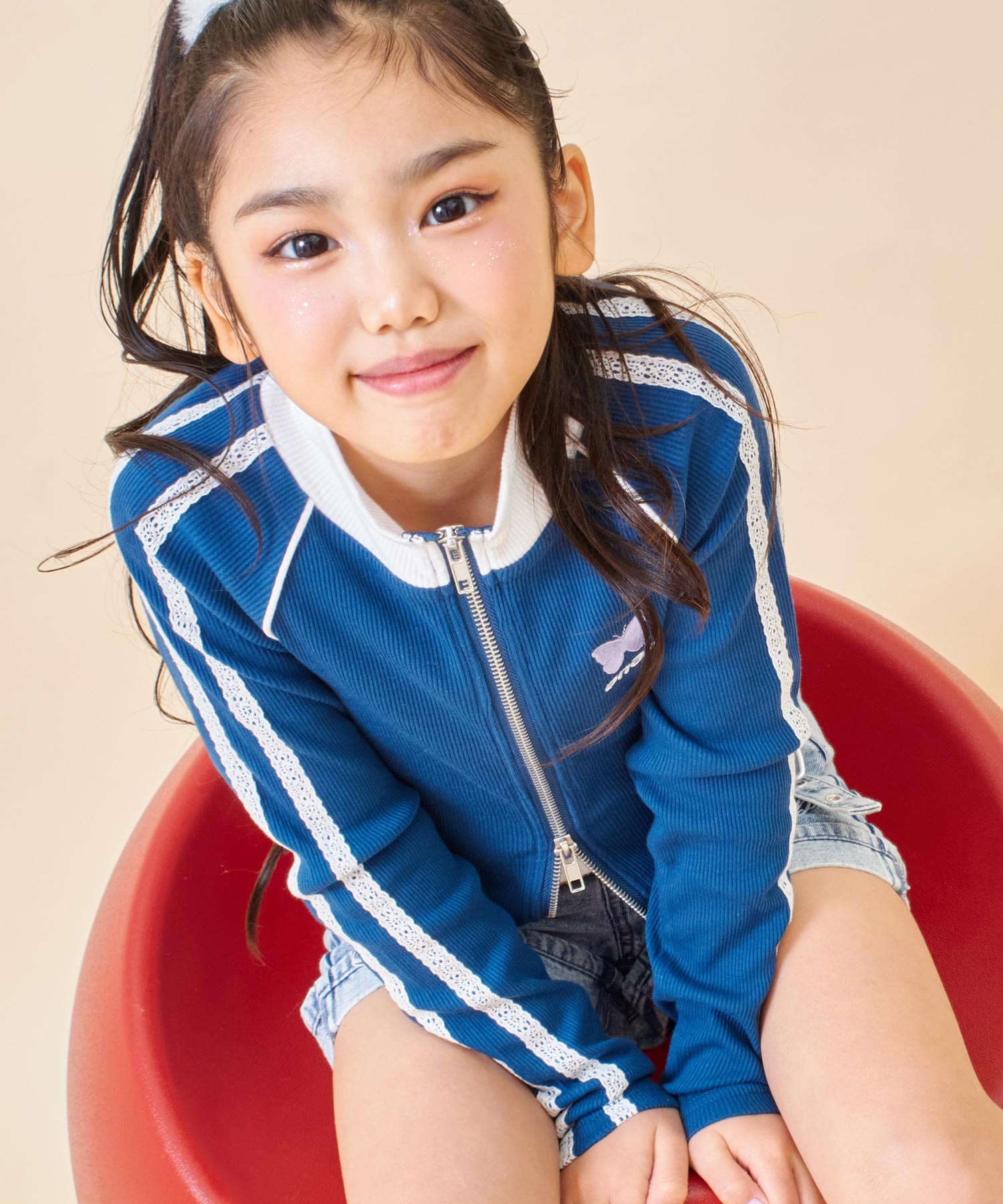 ネイビー(120サイズ着用/身長：約123cm)