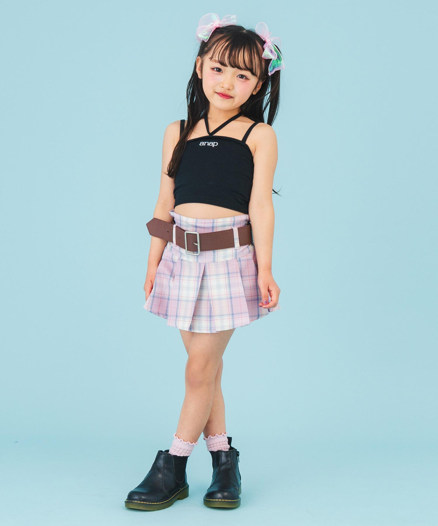 ブラック(110サイズ着用/身長：約113cm)