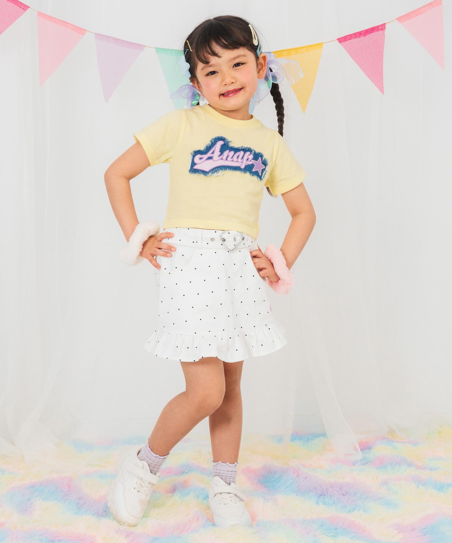 イエロー(110サイズ着用/身長：約103cm)