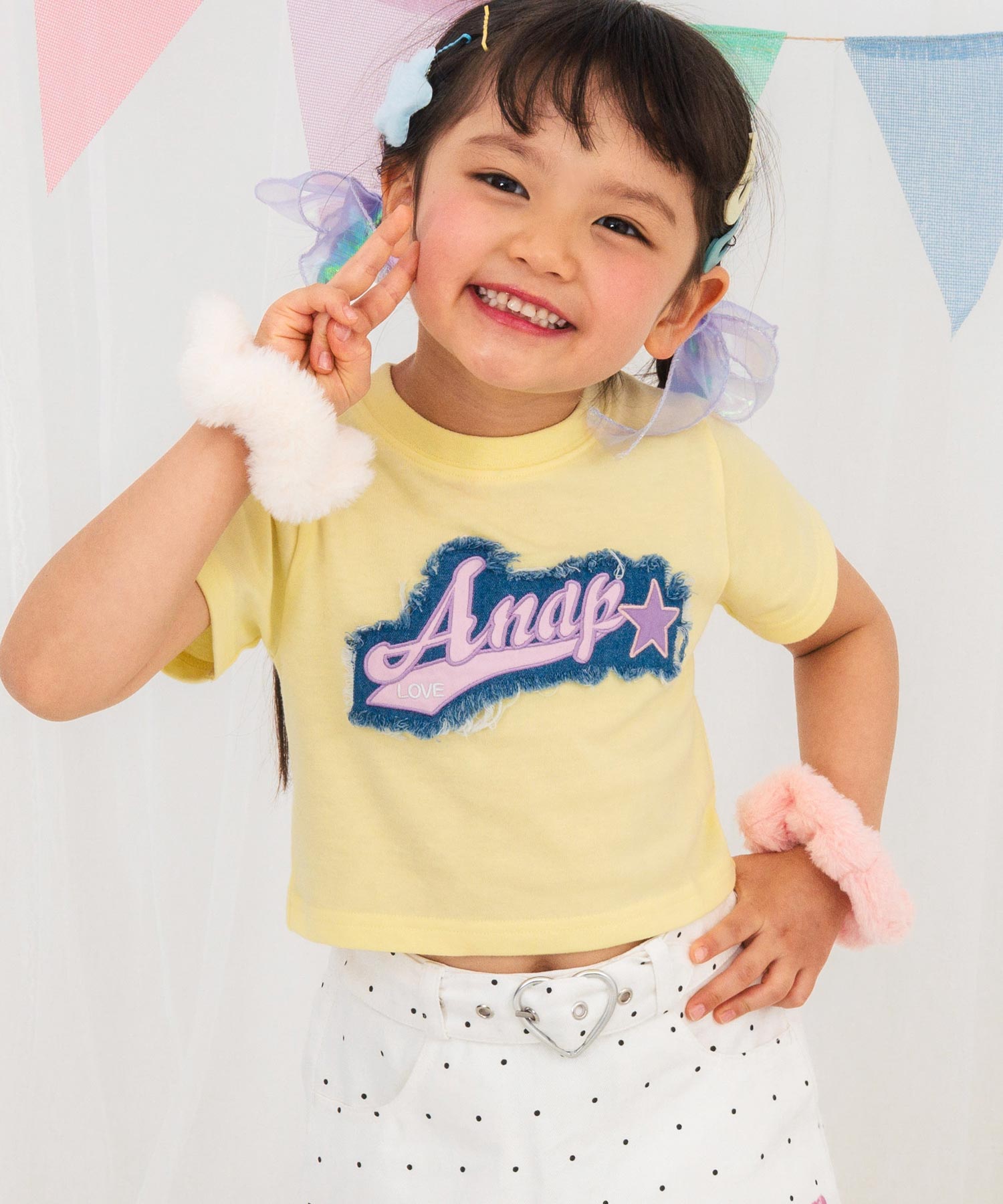 イエロー(110サイズ着用/身長：約103cm)