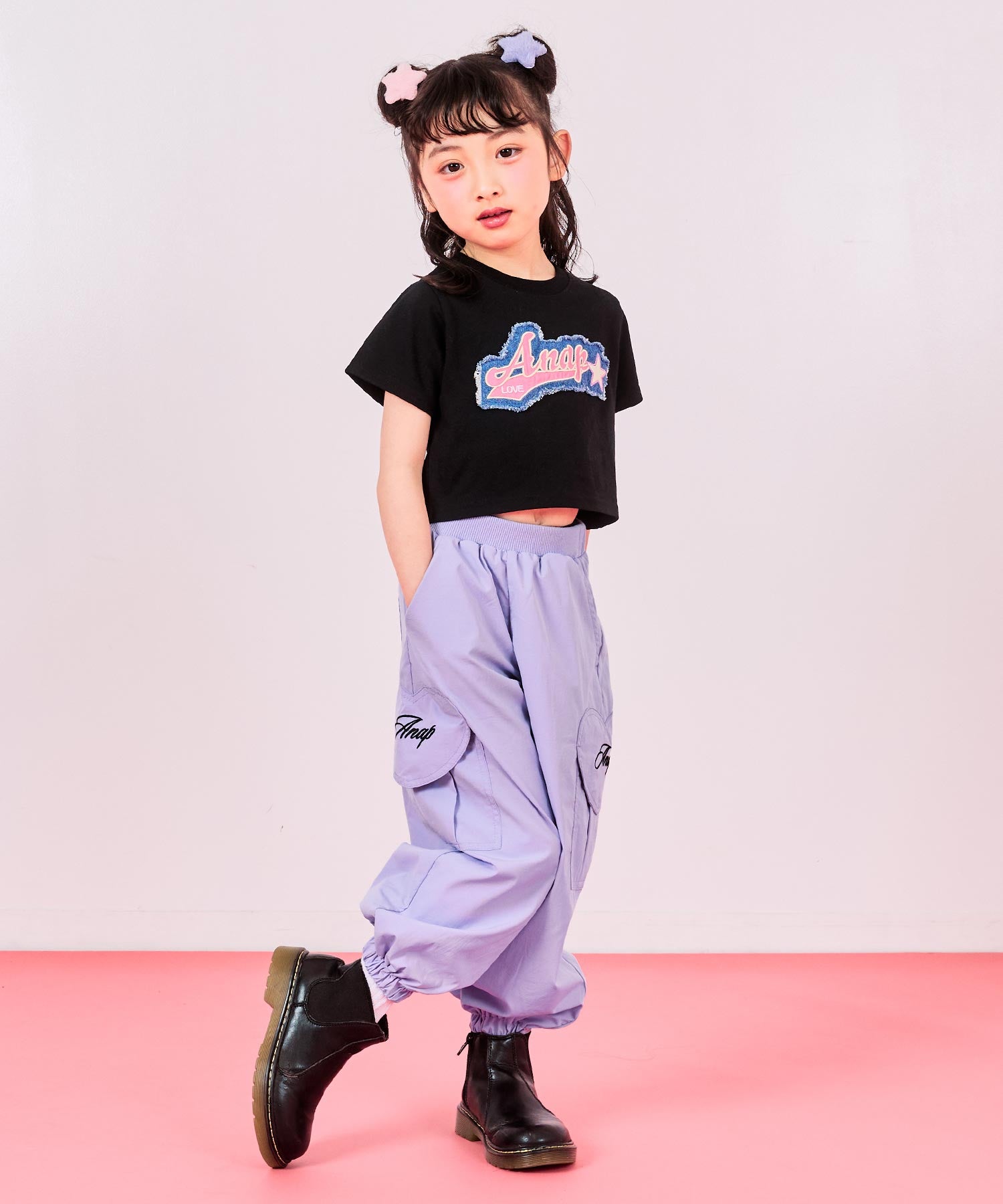 ブラック(110サイズ着用/身長：約109cm)